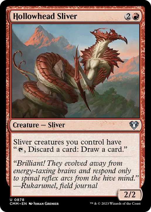 Hollowhead Sliver in the group Magic the Gathering / Types / Colors / Red at Proxyprinters.com (71734)