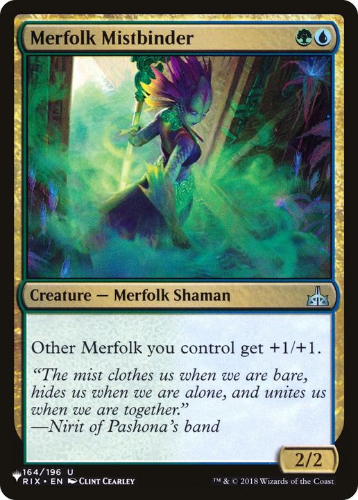 Merfolk Mistbinder in the group Magic the Gathering / Types / Colors / Multicolors / G, U at Proxyprinters.com (71885)