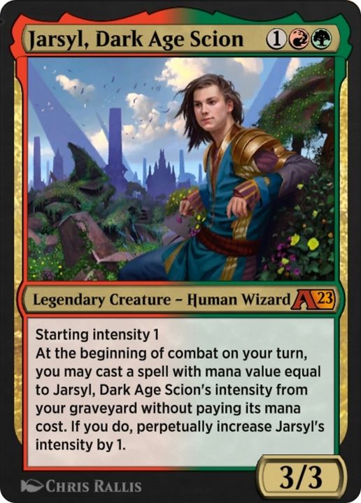 Jarsyl, Dark Age Scion in the group Magic the Gathering / Types / Colors / Multicolors / G, R at Proxyprinters.com (71905)