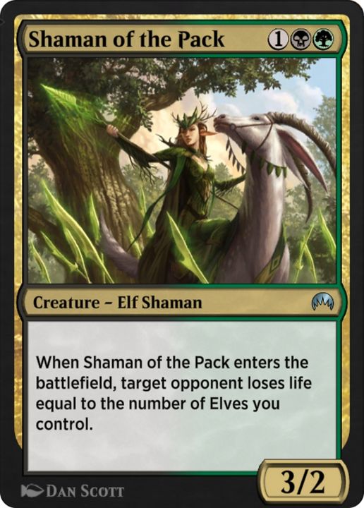 Shaman of the Pack in the group Magic the Gathering / Types / Colors / Multicolors / B, G at Proxyprinters.com (71932)