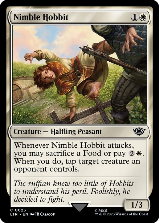 Nimble Hobbit in the group Magic the Gathering / Sets / The Lord of the Rings: Tales of Middle-earth at Proxyprinters.com (71938)