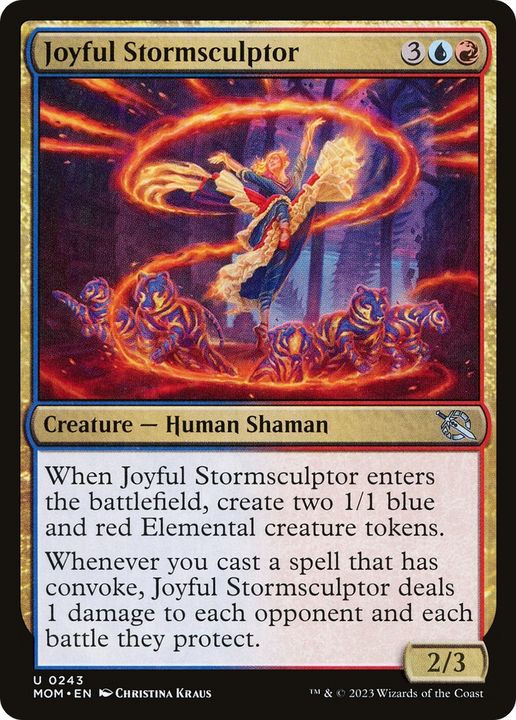 Joyful Stormsculptor in the group Magic the Gathering / Types / Colors / Multicolors / R, U at Proxyprinters.com (71957)