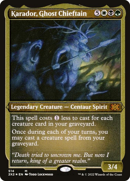 Karador, Ghost Chieftain in the group Magic the Gathering / Types / Colors / Multicolors / B, G, W at Proxyprinters.com (71984)