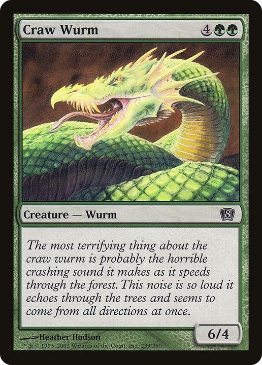 Craw Wurm in the group Magic the Gathering / Types / Colors / Green at Proxyprinters.com (72143)