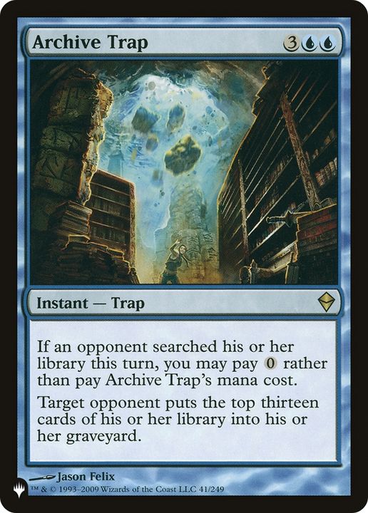 Archive Trap in the group Magic the Gathering / Types / Colors / Blue at Proxyprinters.com (72372)