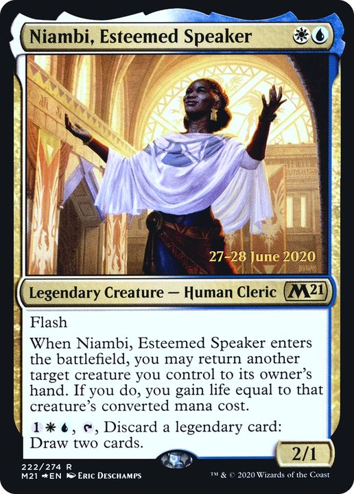 Niambi, Esteemed Speaker in the group Magic the Gathering / Sets / Core Set 2021 Promos at Proxyprinters.com (72413)