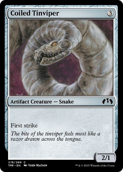 Coiled Tinviper in the group Magic the Gathering / Types / Colors / Colorless at Proxyprinters.com (72453)