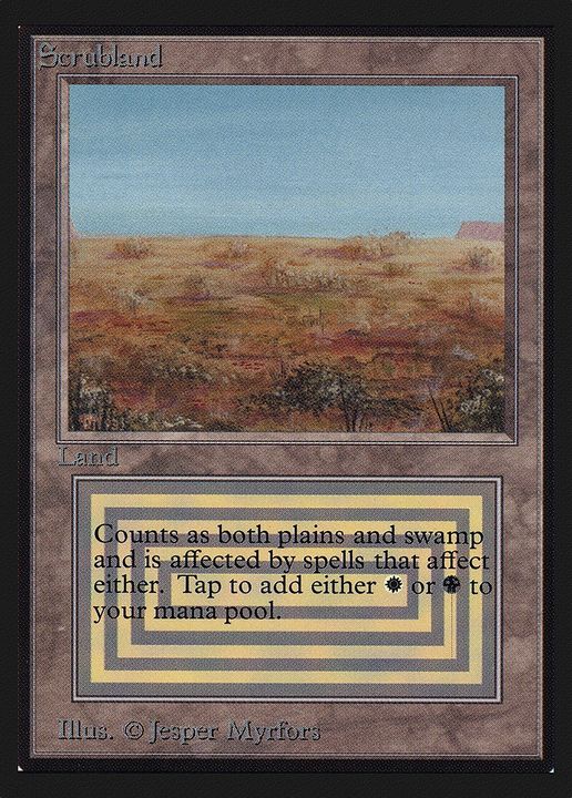 Scrubland in the group Magic the Gathering / Types / Land / Swamp at Proxyprinters.com (72650)