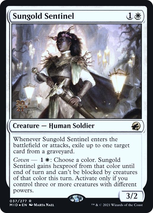 Sungold Sentinel in the group Magic the Gathering / Sets / Innistrad: Midnight Hunt Promos at Proxyprinters.com (72667)