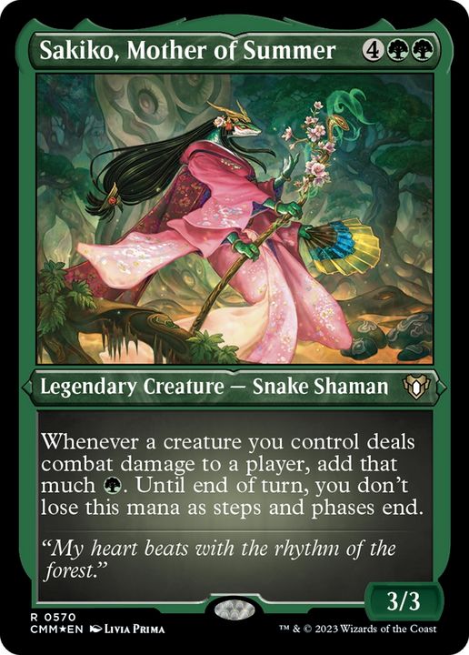 Sakiko, Mother of Summer in the group Magic the Gathering / Types / Colors / Green at Proxyprinters.com (72778)