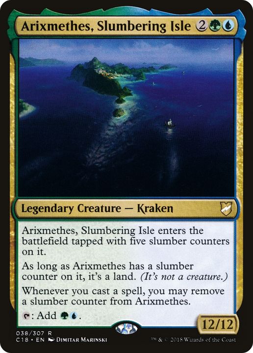 Arixmethes, Slumbering Isle in the group Magic the Gathering / Sets / Commander 2018 at Proxyprinters.com (72829)