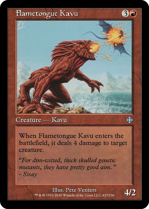 Flametongue Kavu in the group Magic the Gathering / Types / Colors / Red at Proxyprinters.com (73019)