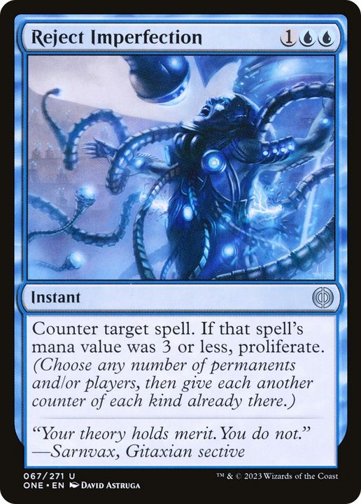 Reject Imperfection in the group Magic the Gathering / Types / Colors / Blue at Proxyprinters.com (73046)