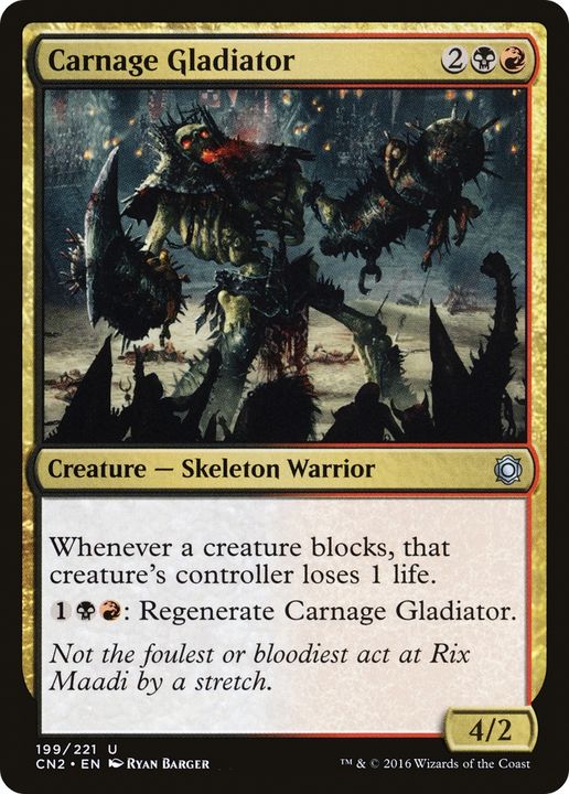 Carnage Gladiator in the group Magic the Gathering / Types / Colors / Multicolors / B, R at Proxyprinters.com (73048)