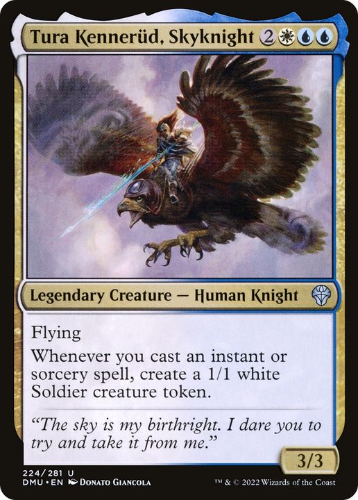 Tura Kennerüd, Skyknight in the group Magic the Gathering / Types / Colors / Multicolors / U, W at Proxyprinters.com (73196)