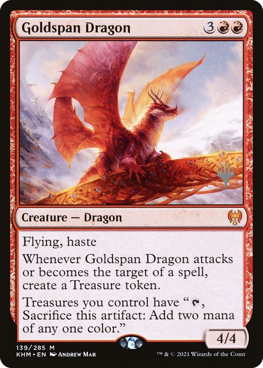 Goldspan Dragon in the group Magic the Gathering / Types / Colors / Red at Proxyprinters.com (73244)