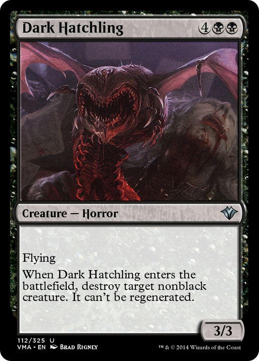 Dark Hatchling in the group Magic the Gathering / Types / Colors / Black at Proxyprinters.com (73315)