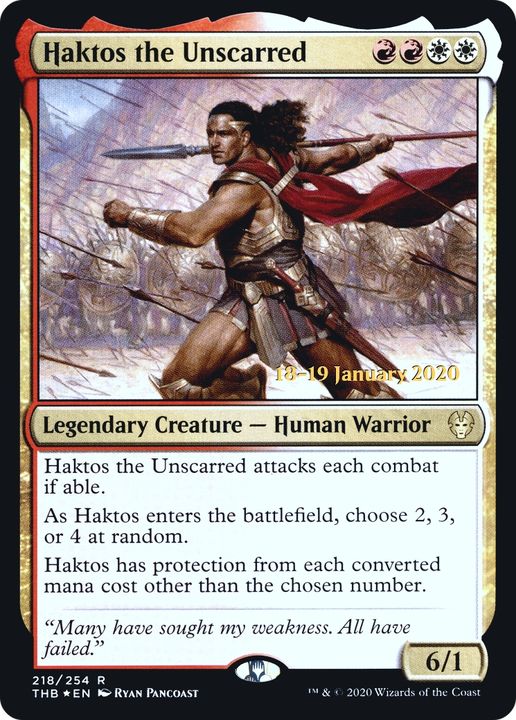 Haktos the Unscarred in the group Magic the Gathering / Types / Colors / Multicolors / R, W at Proxyprinters.com (73447)