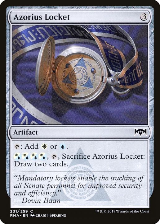 Azorius Locket in the group Magic the Gathering / Types / Artifacts / Artifact at Proxyprinters.com (7349)