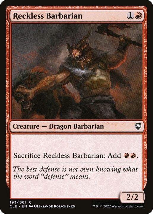 Reckless Barbarian in the group Singles at Proxyprinters.com (73497)