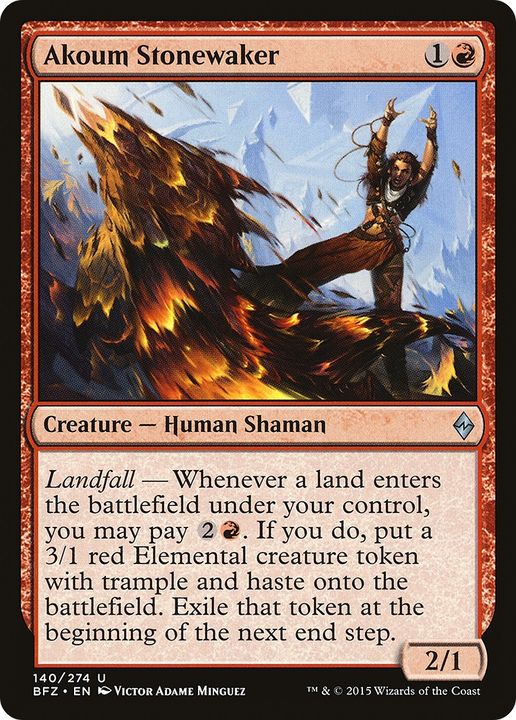 Akoum Stonewaker in the group Magic the Gathering / Types / Colors / Red at Proxyprinters.com (73529)