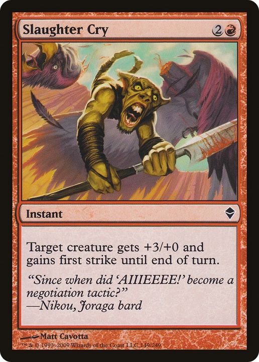 Slaughter Cry in the group Magic the Gathering / Types / Colors / Red at Proxyprinters.com (73553)