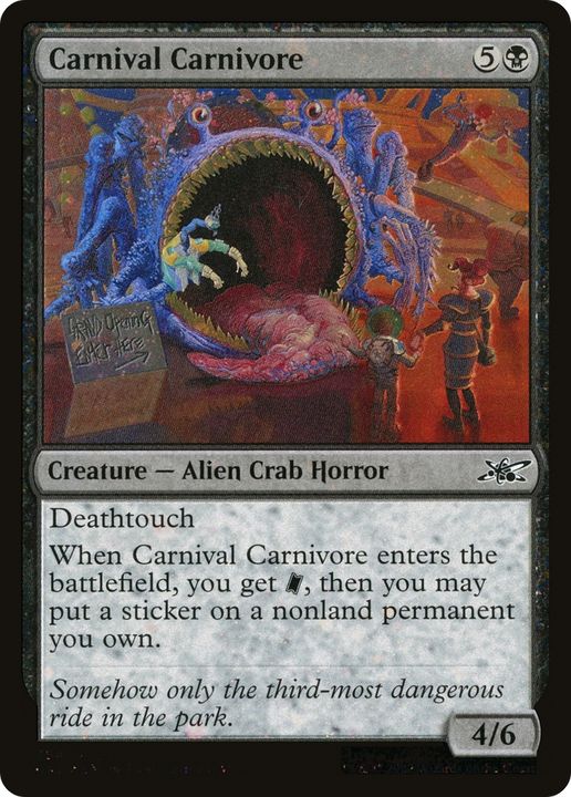 Carnival Carnivore in the group Magic the Gathering / Sets / Unfinity Sticker Sheets at Proxyprinters.com (73634)