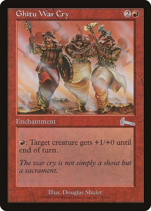 Ghitu War Cry in the group Magic the Gathering / Types / Enchantment / Enchantment at Proxyprinters.com (73647)