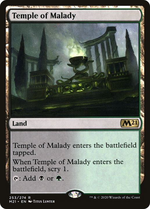 Temple of Malady in the group Magic the Gathering / Sets / Core Set 2021 at Proxyprinters.com (73650)