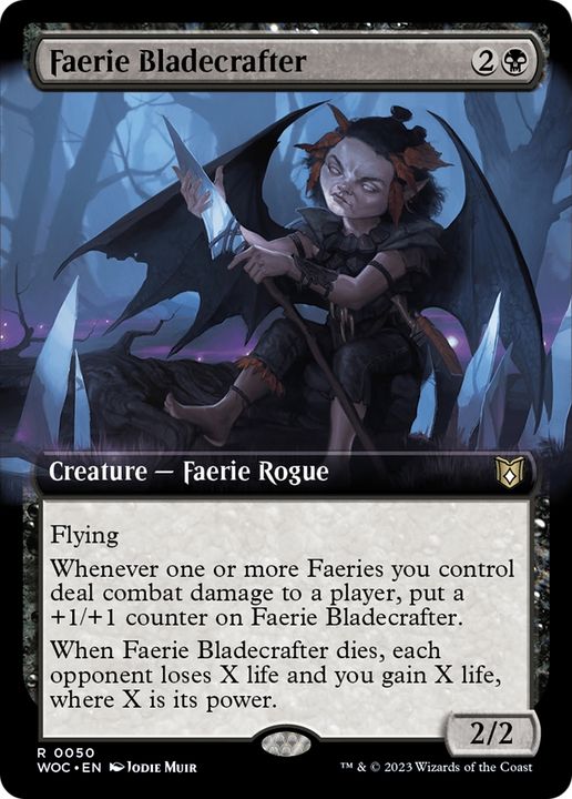 Faerie Bladecrafter in the group Magic the Gathering / Types / Colors / Black at Proxyprinters.com (73814)