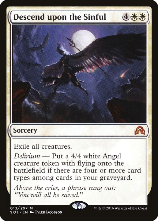 Descend upon the Sinful in the group Magic the Gathering / Types / Colors / White at Proxyprinters.com (73854)