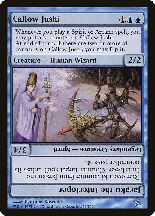 Callow Jushi // Jaraku the Interloper in the group Magic the Gathering / Types / Creatures / Wizard at Proxyprinters.com (73857)