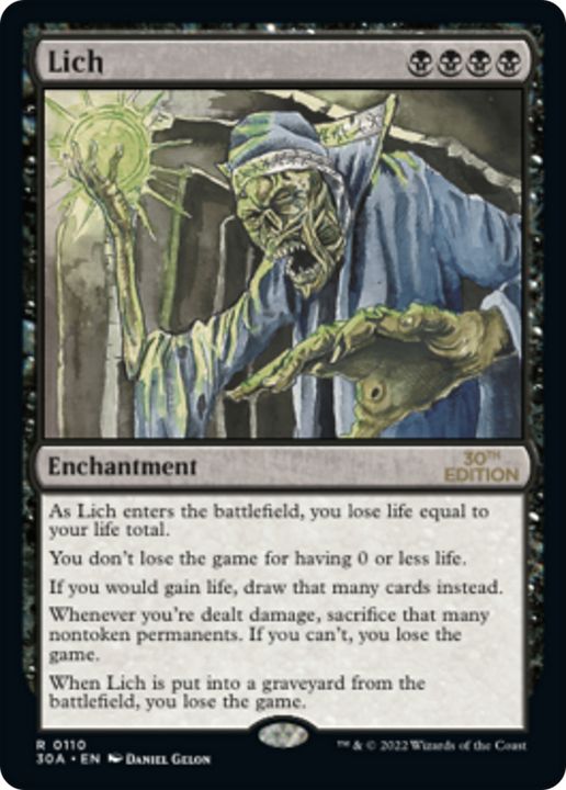 Lich in the group Magic the Gathering / Types / Enchantment / Enchantment at Proxyprinters.com (73870)