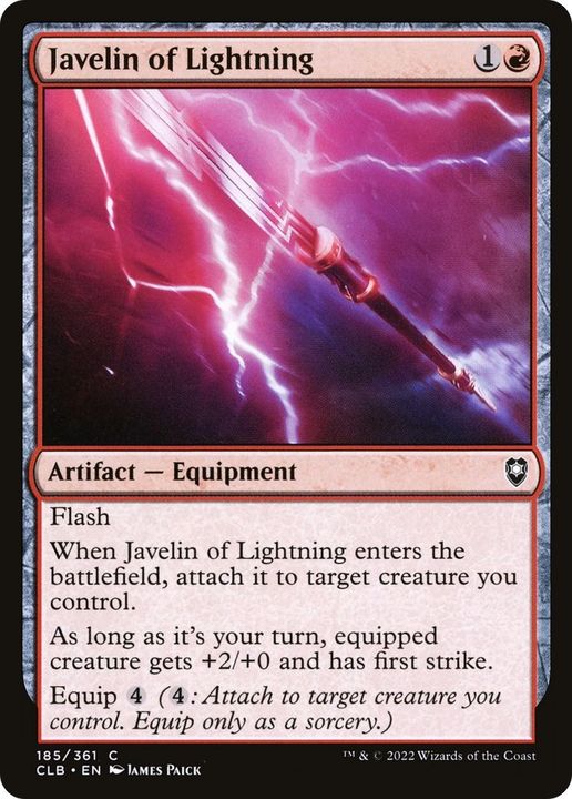 Javelin of Lightning in the group Magic the Gathering / Types / Artifacts / Artifact at Proxyprinters.com (7395)