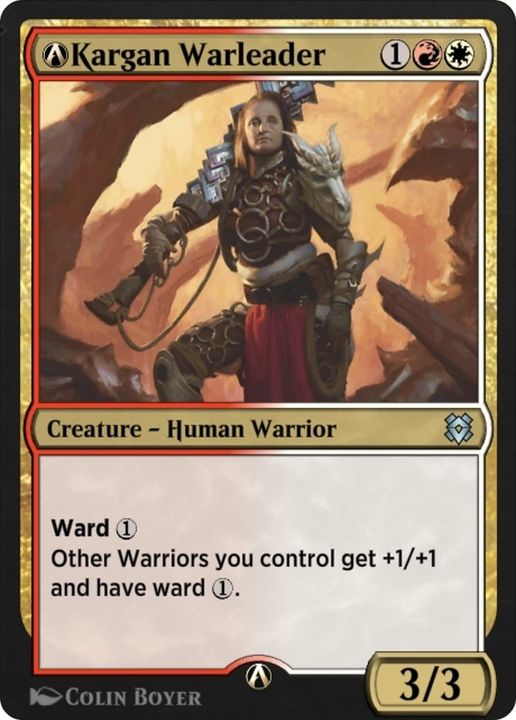 A-Kargan Warleader in the group Magic the Gathering / Types / Colors / Multicolors / R, W at Proxyprinters.com (7396)