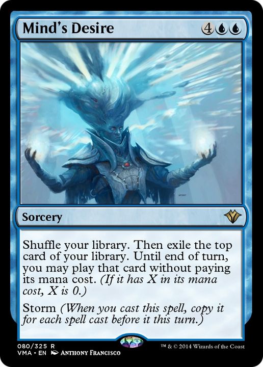 Mind's Desire in the group Magic the Gathering / Types / Colors / Blue at Proxyprinters.com (74126)