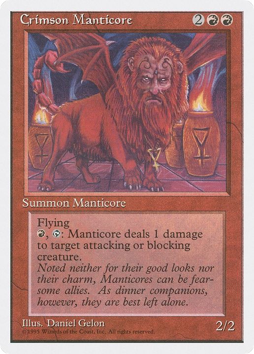 Crimson Manticore in the group Magic the Gathering / Sets / Fourth Edition at Proxyprinters.com (74169)