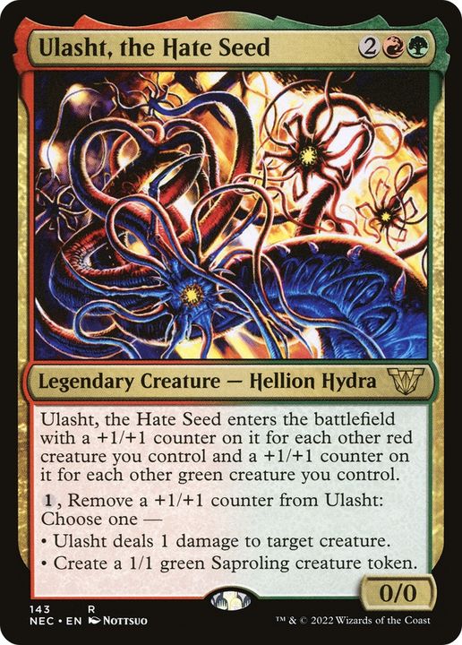 Ulasht, the Hate Seed in the group Magic the Gathering / Types / Colors / Multicolors / G, R at Proxyprinters.com (74237)