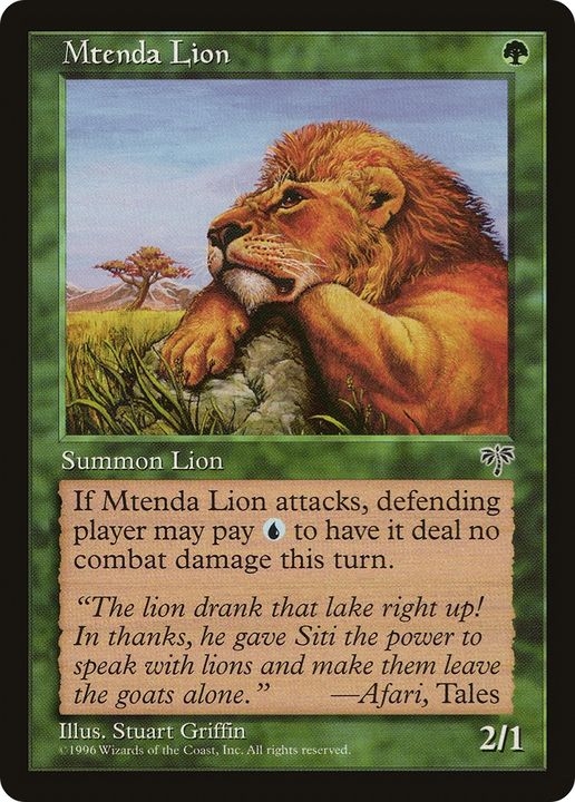 Mtenda Lion in the group Singles at Proxyprinters.com (74264)