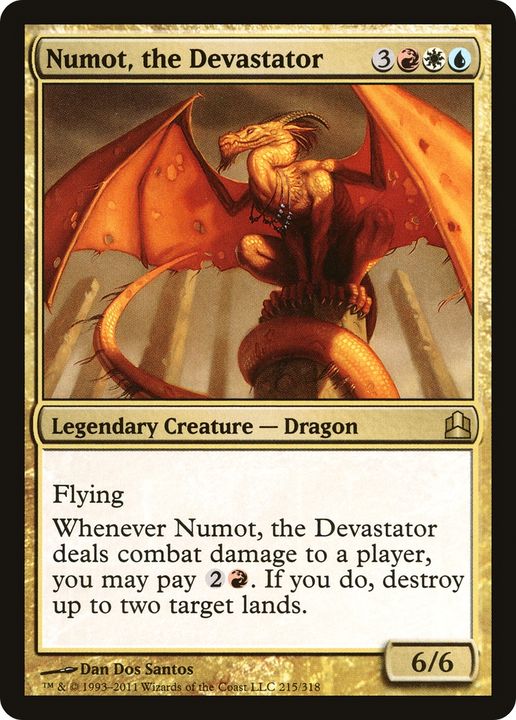 Numot, the Devastator in the group Magic the Gathering / Types / Colors / Multicolors / R, U, W at Proxyprinters.com (74273)