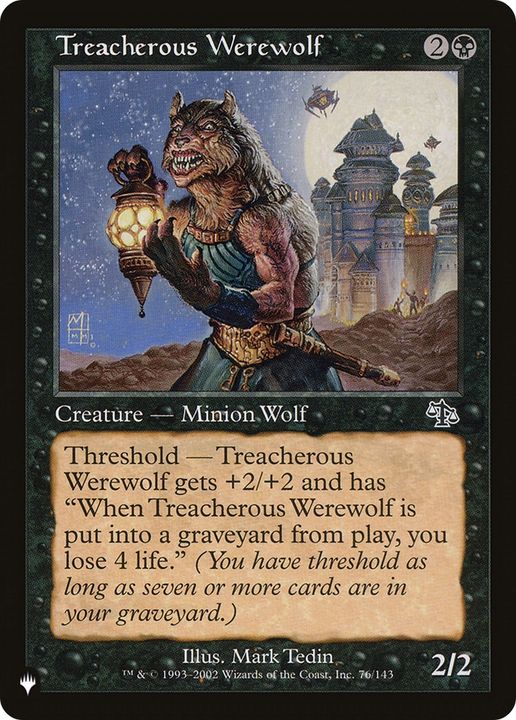 Treacherous Werewolf in the group Magic the Gathering / Types / Colors / Black at Proxyprinters.com (74277)