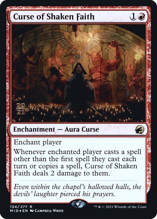 Curse of Shaken Faith in the group Magic the Gathering / Sets / Innistrad: Midnight Hunt Promos at Proxyprinters.com (74310)