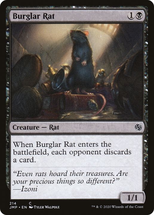 Burglar Rat in the group Magic the Gathering / Types / Colors / Black at Proxyprinters.com (74355)