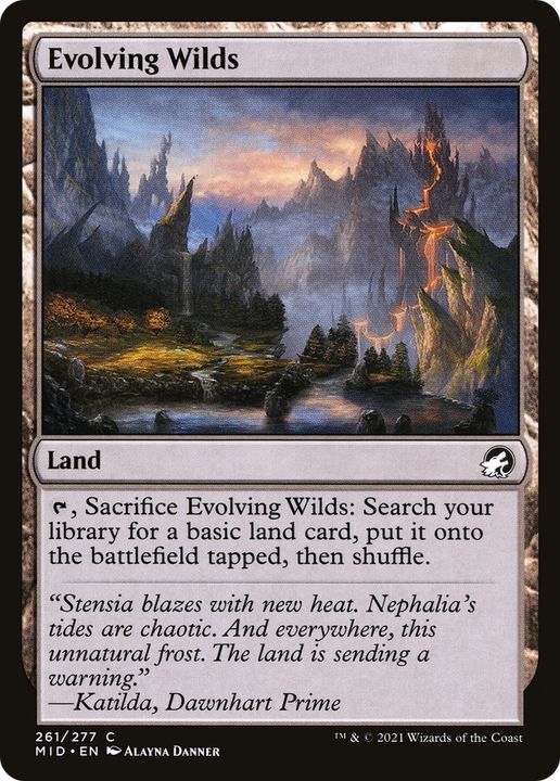 Evolving Wilds in the group Magic the Gathering / Sets / Innistrad: Midnight Hunt at Proxyprinters.com (74362)