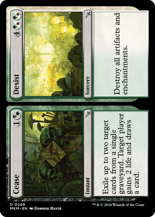 Cease // Desist in the group Magic the Gathering / Types / Colors / Multicolors / B, G, W at Proxyprinters.com (74376)