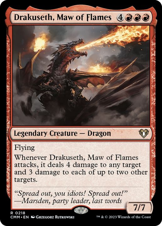 Drakuseth, Maw of Flames in the group Magic the Gathering / Types / Colors / Red at Proxyprinters.com (74592)