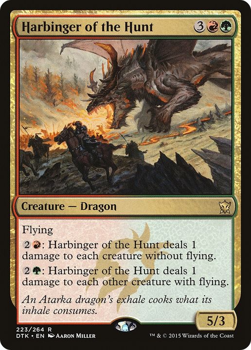 Harbinger of the Hunt in the group Magic the Gathering / Types / Colors / Multicolors / G, R at Proxyprinters.com (74597)