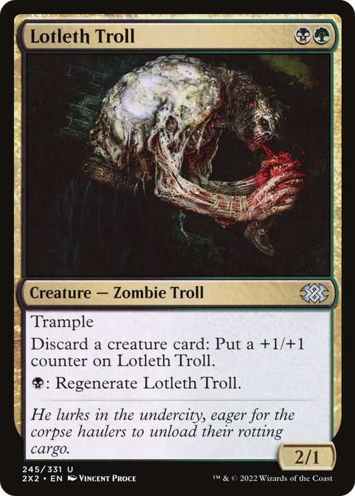 Lotleth Troll in the group Magic the Gathering / Types / Colors / Multicolors / B, G at Proxyprinters.com (74652)