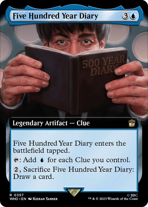 Five Hundred Year Diary in the group Magic the Gathering / Types / Artifacts / Legendary Artifact at Proxyprinters.com (74680)