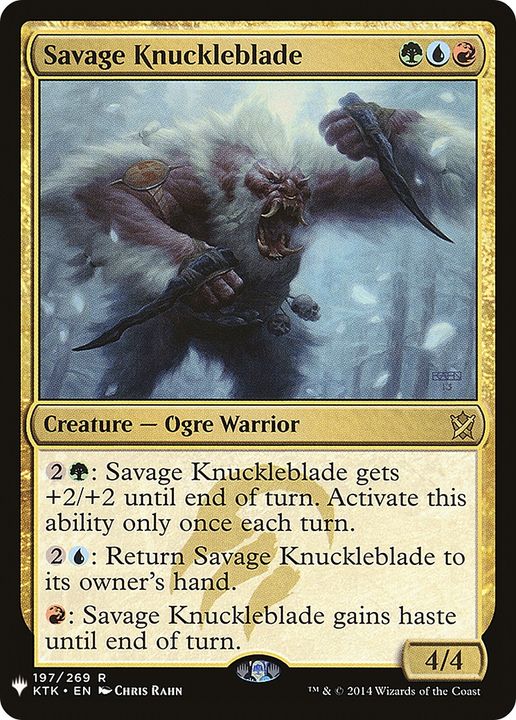 Savage Knuckleblade in the group Magic the Gathering / Types / Colors / Multicolors / G, R, U at Proxyprinters.com (74732)